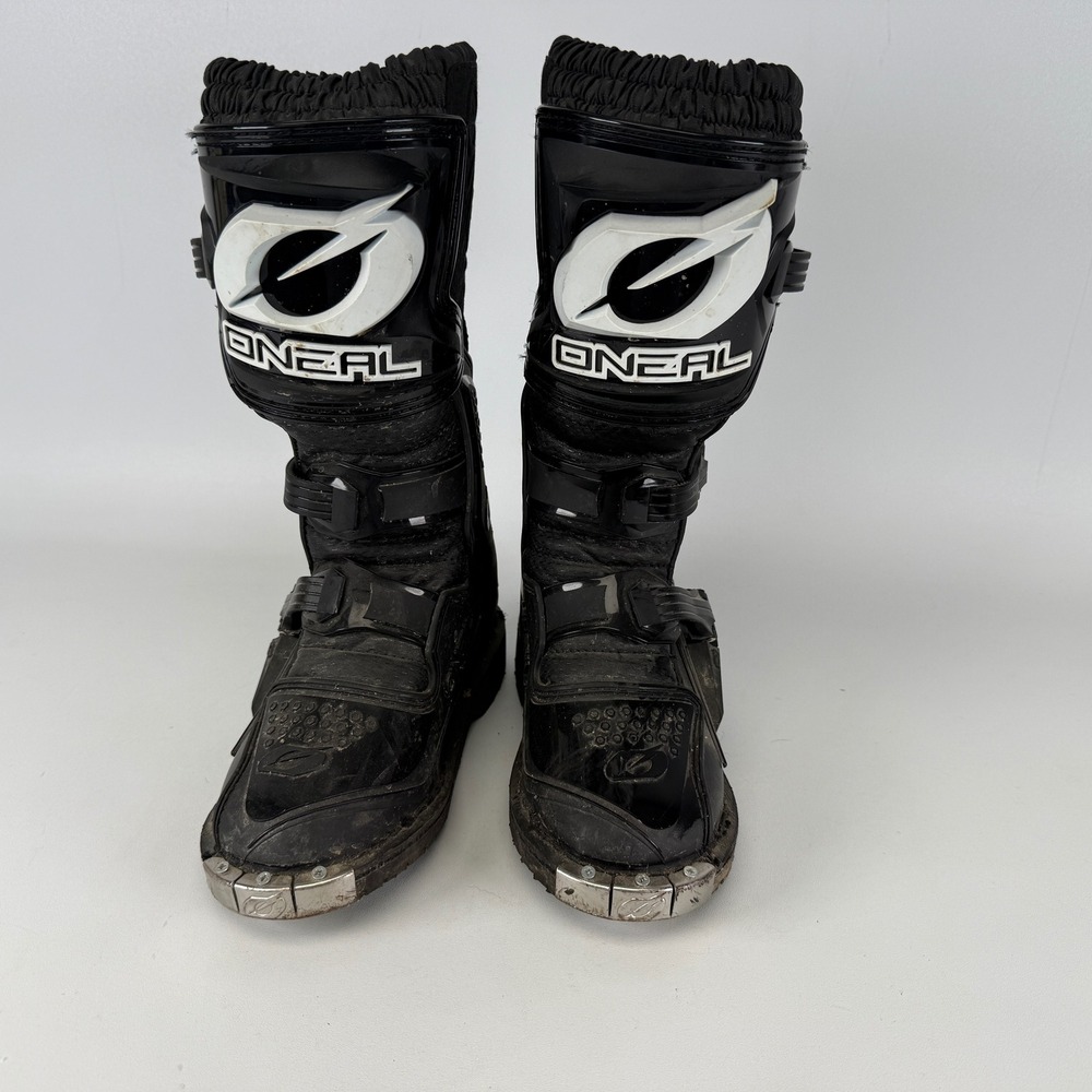 ONeal 0335 Rider Motocross Dirt Bike Boots Black White YOUTH Size US 4 EU 36